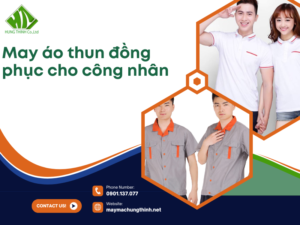 May áo thun đồng phục cho công nhân