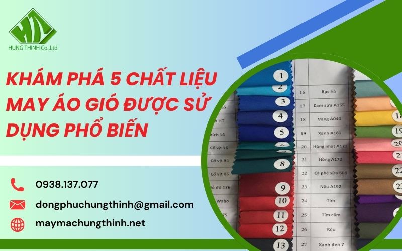 chất liệu may áo gió