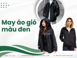 may áo gió màu đen