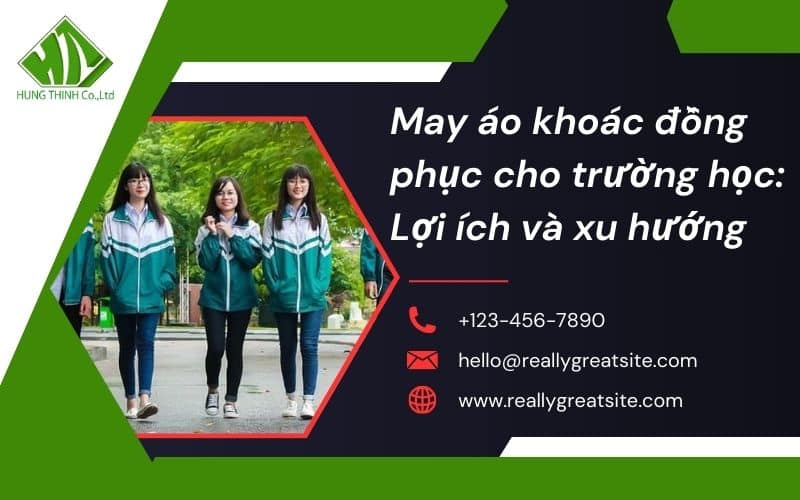 may áo khoác đồng phục cho trường học