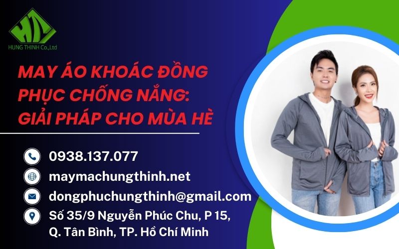 may áo khoác đồng phục chống nắng