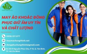 may áo khoác đồng phục giữ ấm