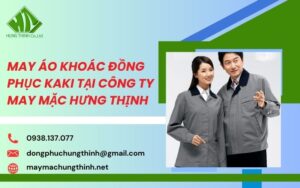 may áo khoác đồng phục kaki