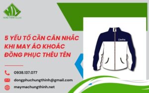 may áo khoác đồng phục thêu tên