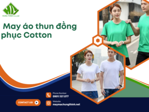 may áo thun đồng phục Cotton