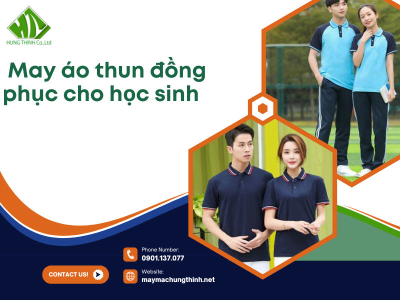 may áo thun đồng phục cho học sinh