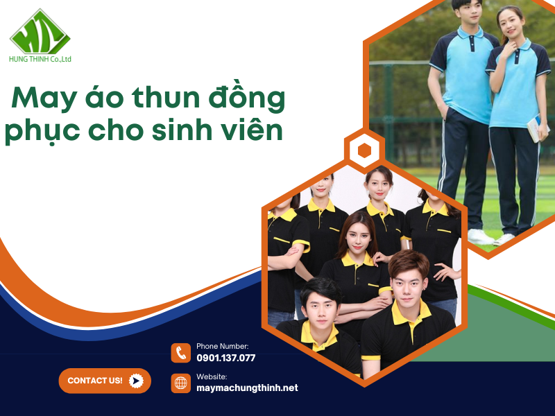 may áo thun đồng phục cho sinh viên