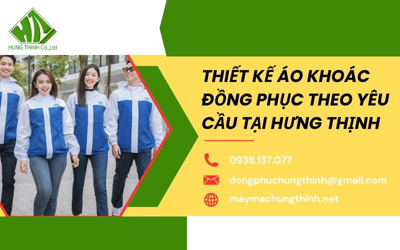 thiết kế áo khoác đồng phục theo yêu cầu