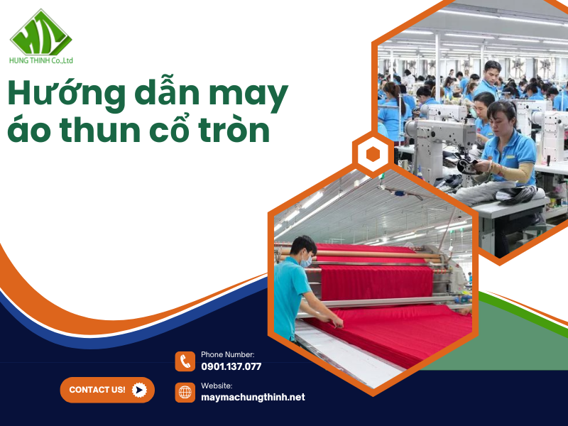 Hướng dẫn may áo thun cổ tròn