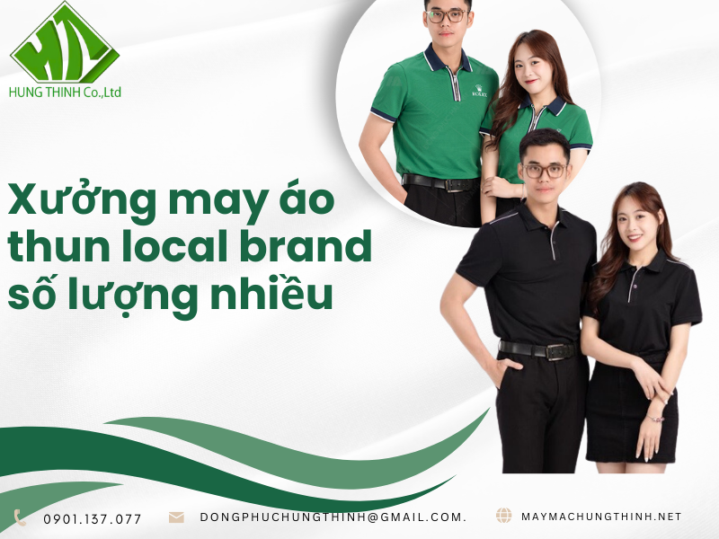 Xưởng may áo thun local brand số lượng nhiều