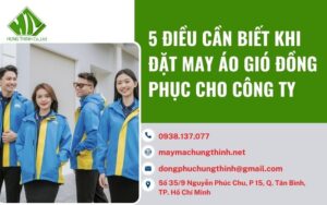 may áo gió đồng phục cho công ty