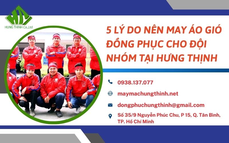 may áo gió đồng phục cho đội nhóm