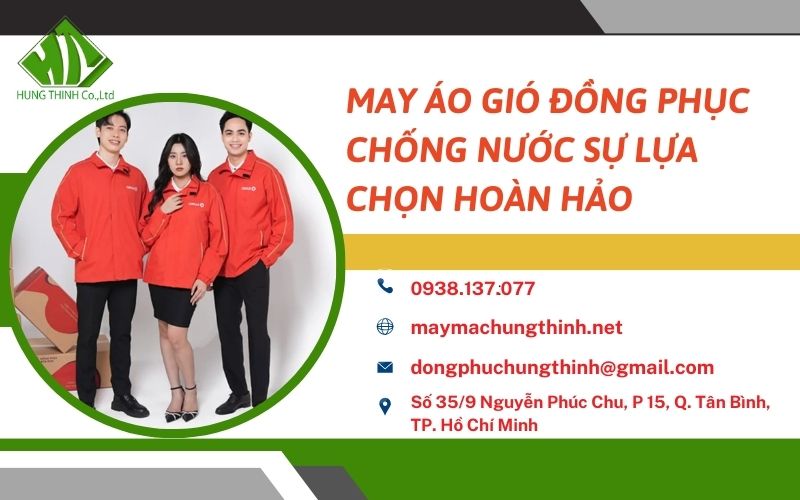 may áo gió đồng phục chống nước