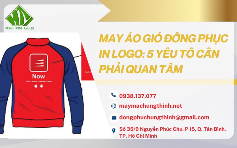 may áo gió đồng phục in logo