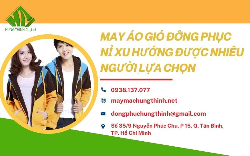 may áo gió đồng phục nỉ