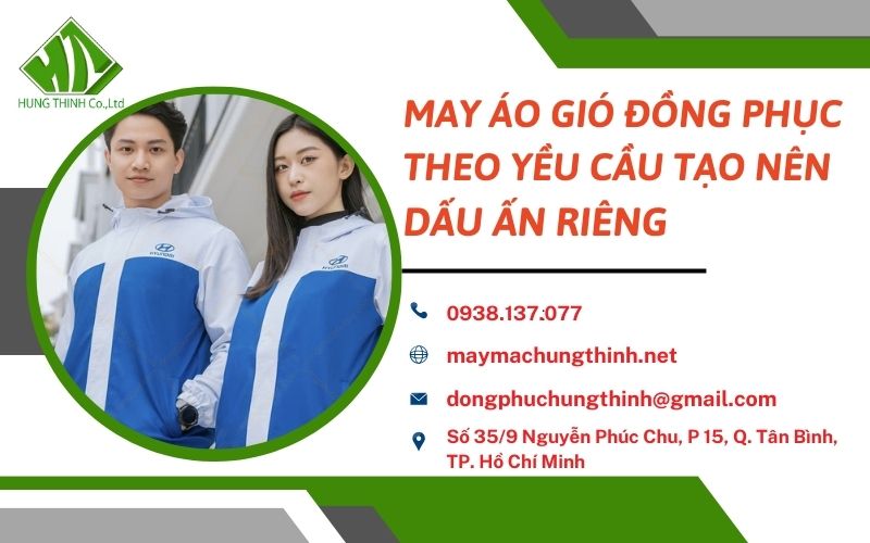 may áo gió đồng phục theo yêu cầu