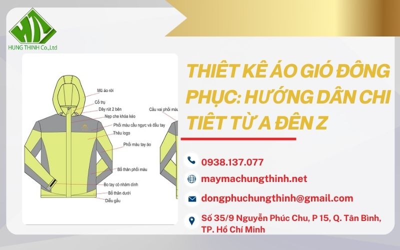 thiết kế áo gió đồng phục