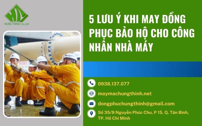 may đồng phục bảo hộ cho công nhân nhà máy