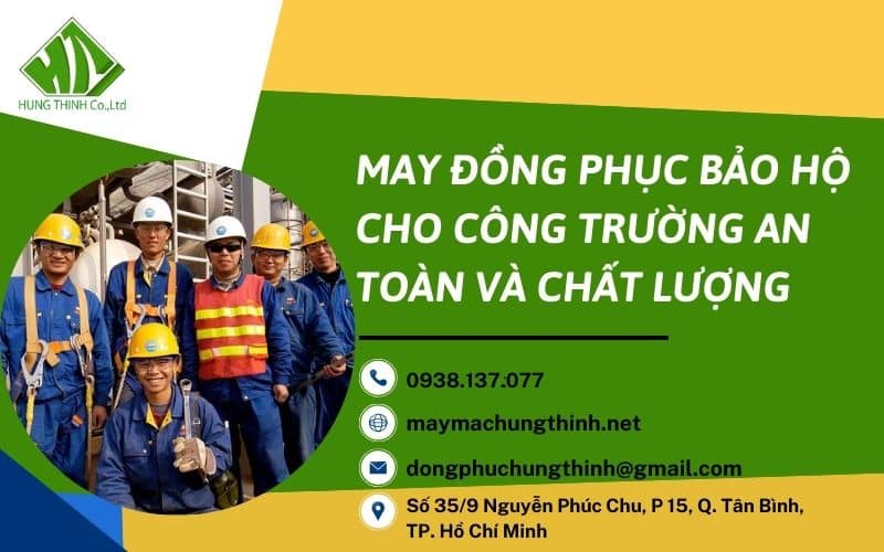 may đồng phục bảo hộ cho công trường