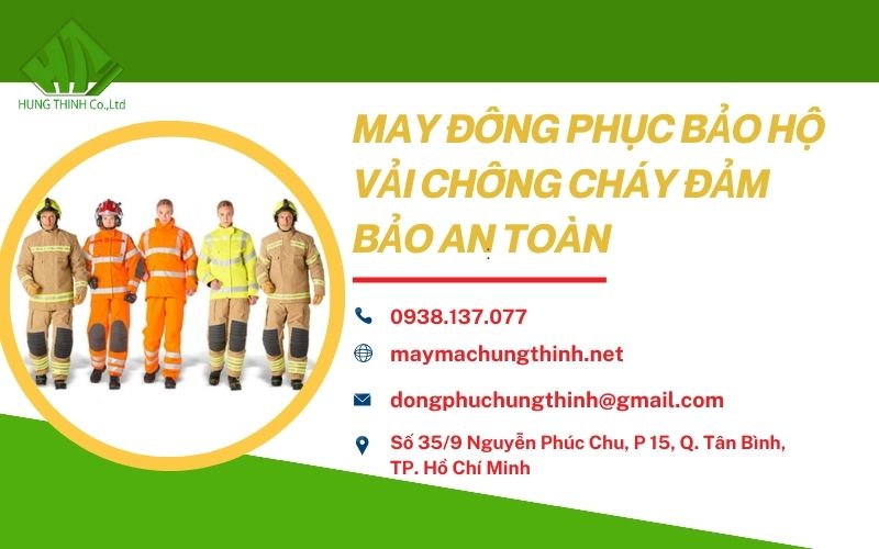 may đồng phục bảo hộ vải chống cháy