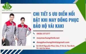 may đồng phục bảo hộ vải kaki