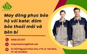 may đồng phục bảo hộ vải kate