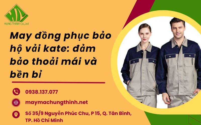 may đồng phục bảo hộ vải kate