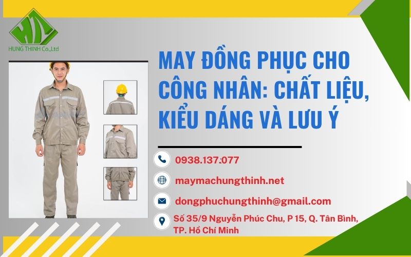 may đồng phục cho công nhân