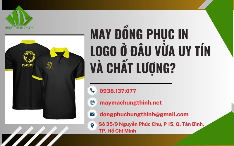 may đồng phục in logo