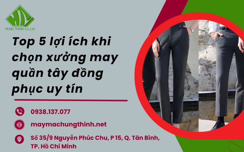 may quần tây đồng phục