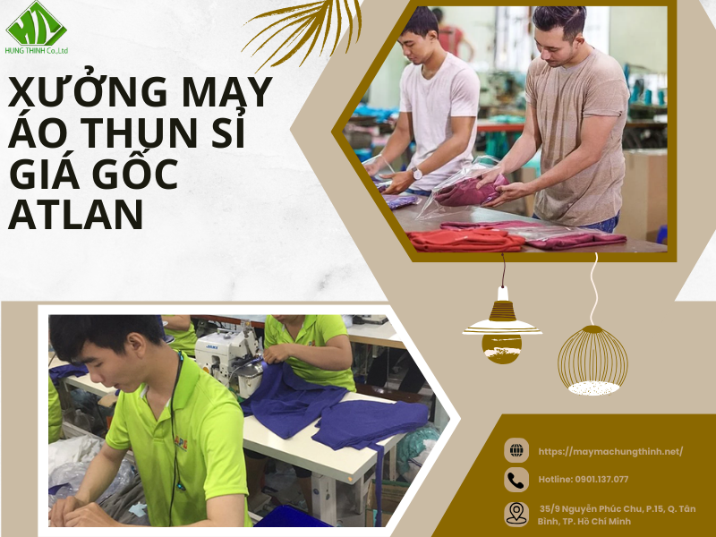Xưởng may áo thun sỉ giá gốc atlan