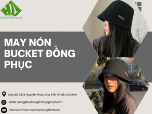 May nón bucket đồng phục