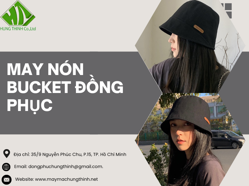 May nón bucket đồng phục