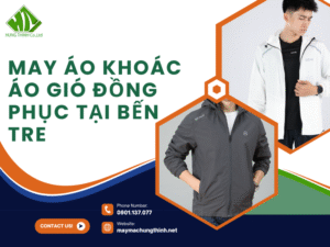 May áo khoác áo gió đồng phục tại Bến Tre
