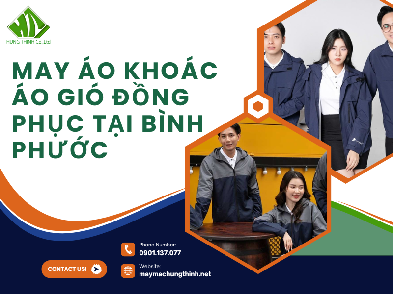 May áo khoác áo gió đồng phục tại Bình Phước