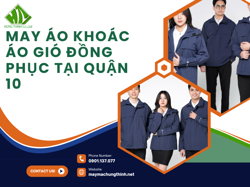 May áo khoác áo gió đồng phục tại Quận 10