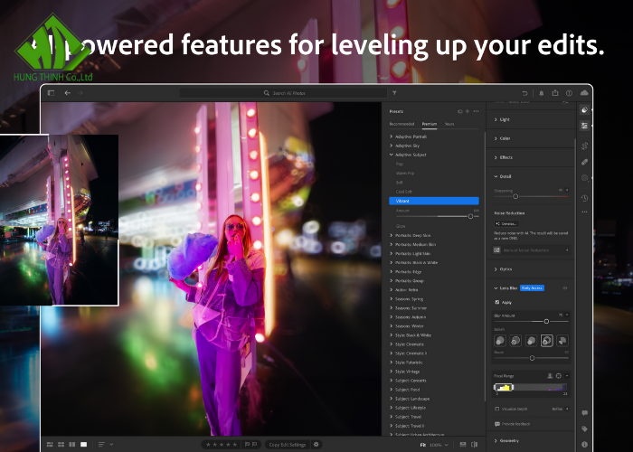 Đặc điểm nổi bật của tài khoản Lightroom full màu miễn phí