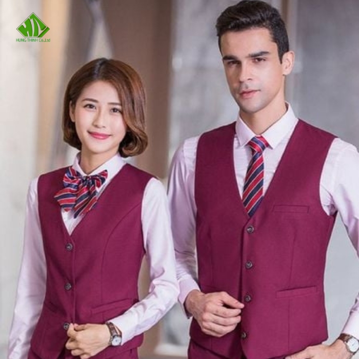 Ao gile dong phuc mau do do
