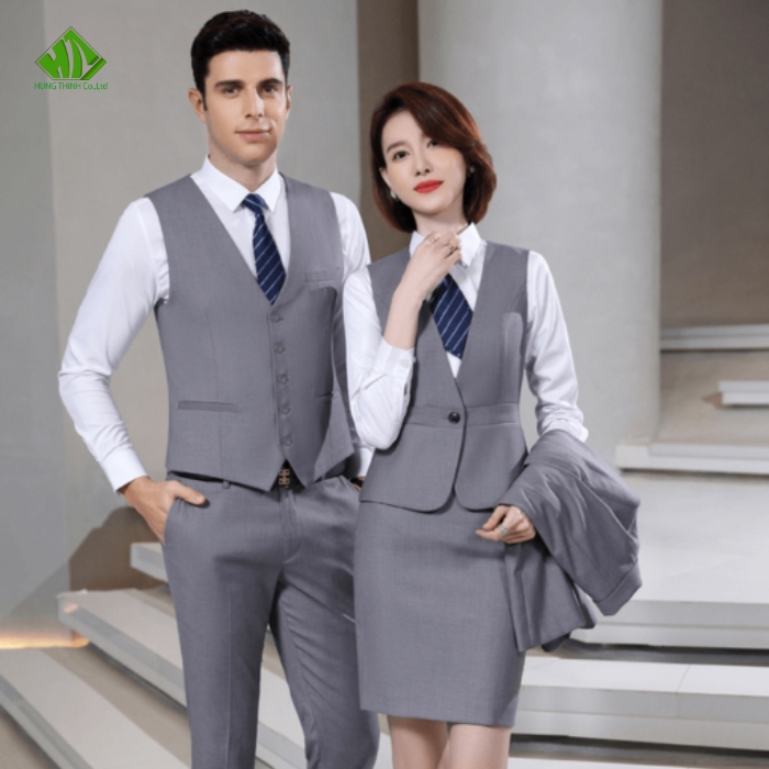 Ao gile dong phuc mau xam nhat