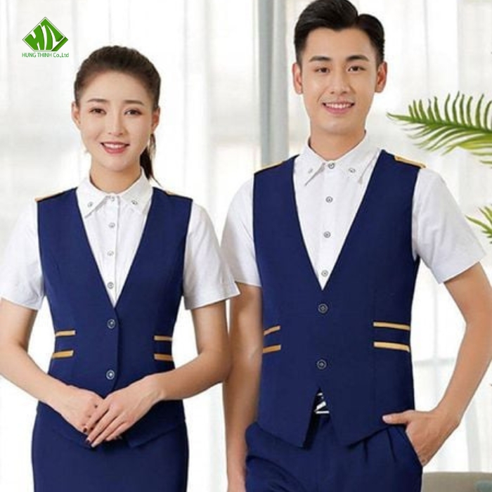 Ao gile dong phuc mau xanh navy