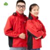 Áo khoác gió thể thao màu đỏ phối đen 1 Ao khoac gio the thao mau do phoi den