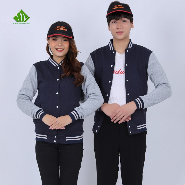 Ao khoac ni mau den phoi xam