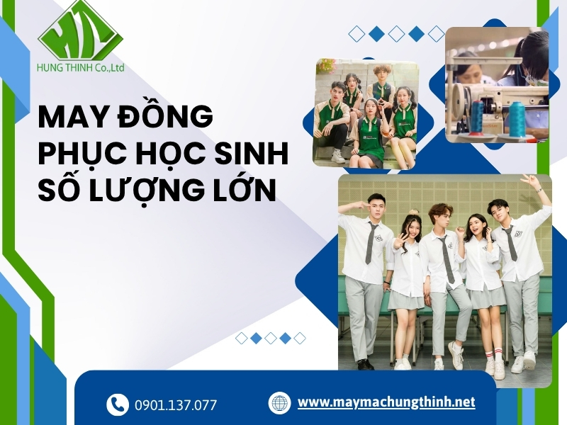 May đồng phục học sinh số lượng lớn
