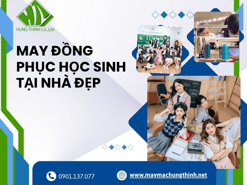 May đồng phục học sinh tại nhà đẹp