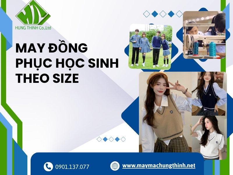 May đồng phục học sinh theo size