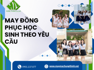 May đồng phục học sinh theo yêu cầu
