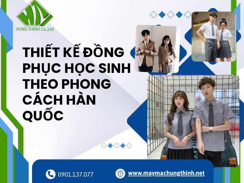 Thiết kế đồng phục học sinh theo phong cách Hàn Quốc