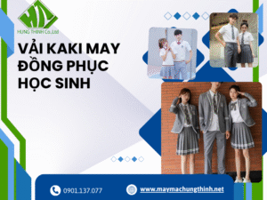 Vải kaki may đồng phục học sinh