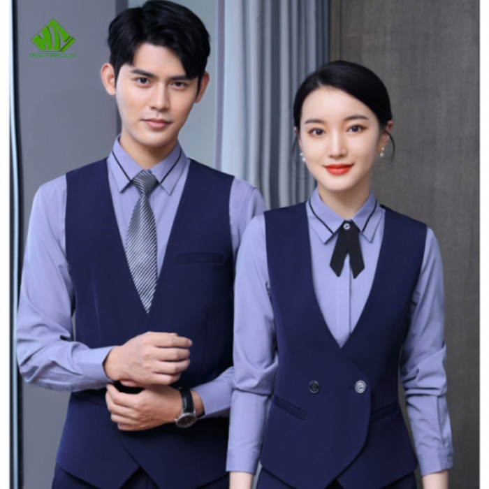 Ao gile dong phuc mau xanh den