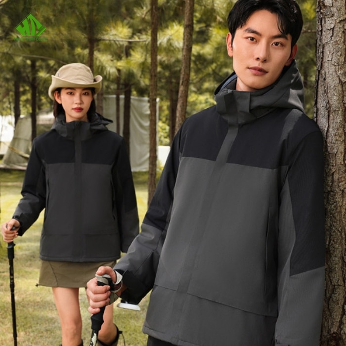 May Áo Khoác Đồng Phục Cao Cấp, Giá Rẻ, Theo Yêu Cầu 127 Ao khoac dong phuc mau ghi dam phoi den (2)